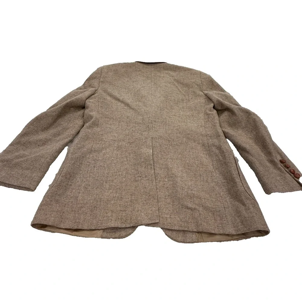 Vintage David Hunter Mens 100% Pure Wool Tweed Jacket Blazer Coat Brown Size 42R